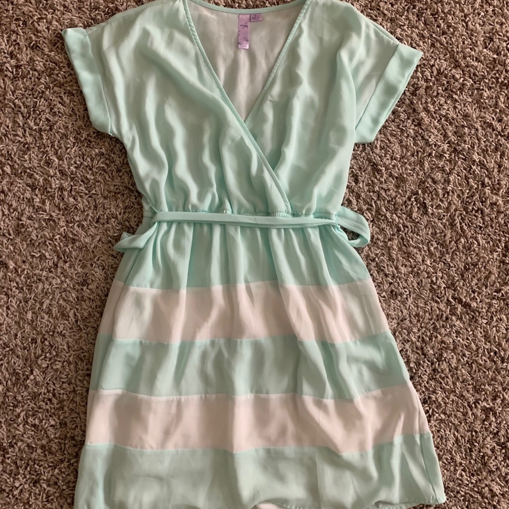Mint stripe dress